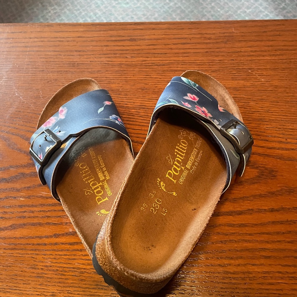 Birkenstock sandals.
